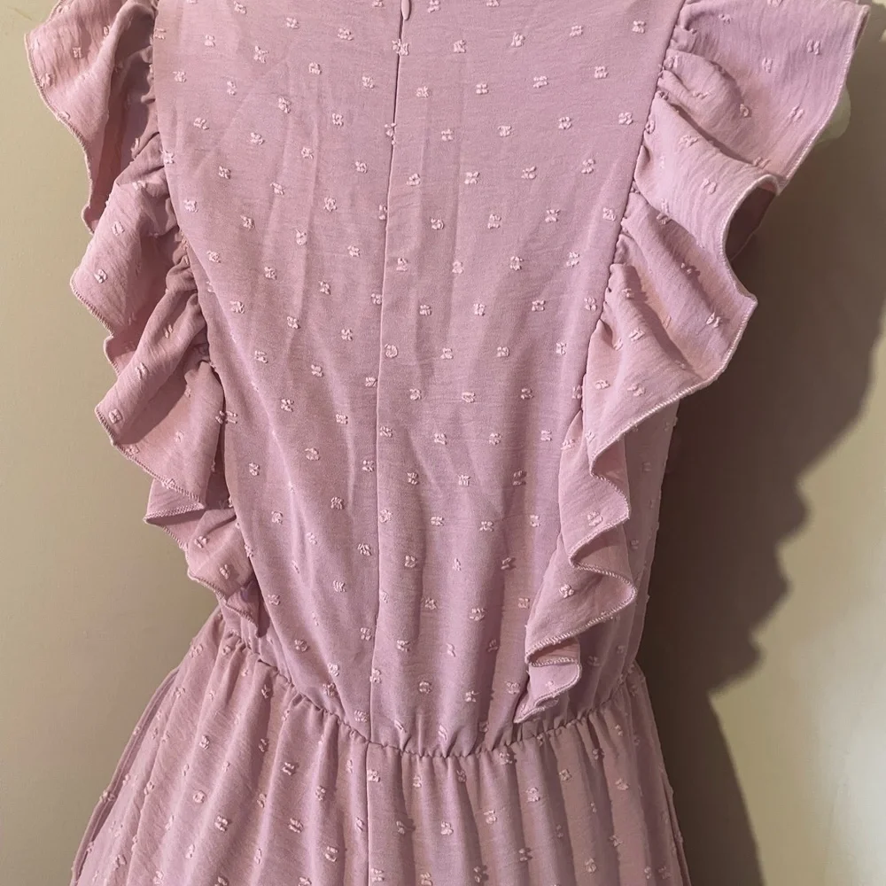 Pink Ruffled Lace Romper - Picture 5 of 6